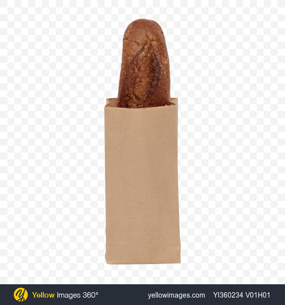 Download Download Rye Wheat Baguette In Paper Bag Transparent Png On Yellow Images 360 Yellowimages Mockups