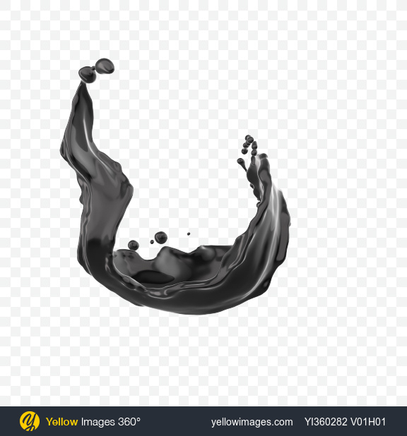 Download Black Paint Splash Transparent Png On Yellow Images