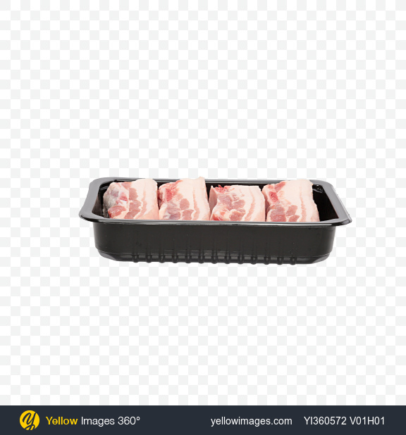 Download Download Raw Pork Breast Slices In Tray Transparent Png On Yellow Images 360 PSD Mockup Templates