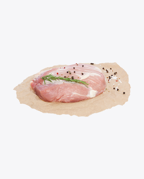 Free Gammon Joint with Rosemary, Pepper and Salt on Craft Paper