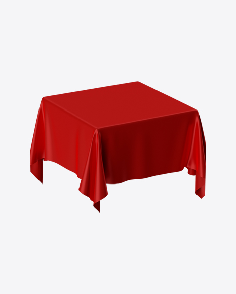 Free Red Satin Cloth on Square Surface