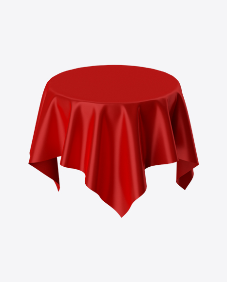 Free Red Satin Cloth on Round Surface