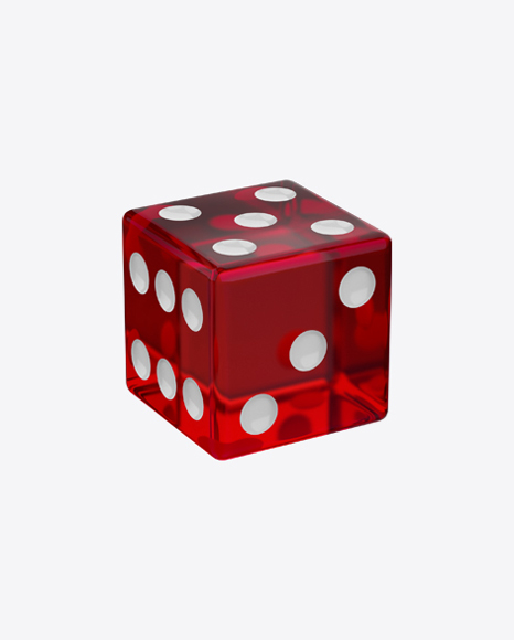 Free Red Game Die with White Dots