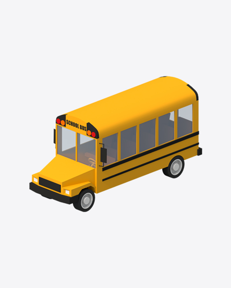 Free Low Poly School Bus