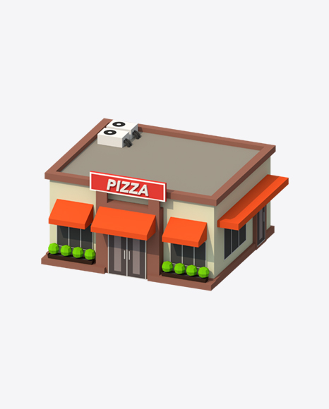 Free Low Poly Pizza Restaurant