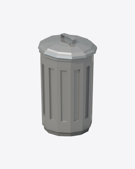 Free Low Poly Trash Can