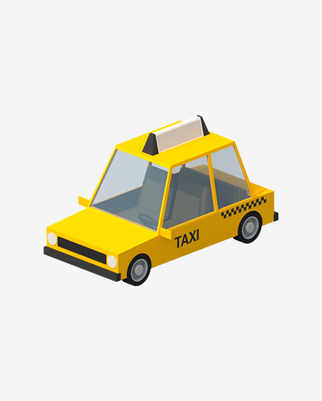 Free Low Poly Taxi Car