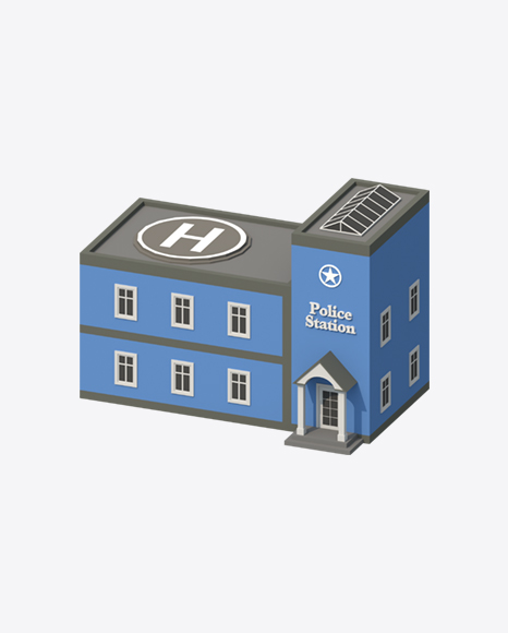 Free Low Poly Police Station