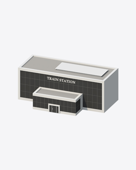 Free Low Poly Train Station