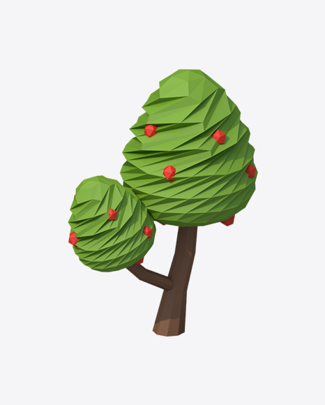 Free Low Poly Apple Tree