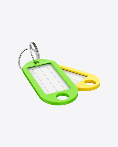 Two Glossy Key Tags PNG Image