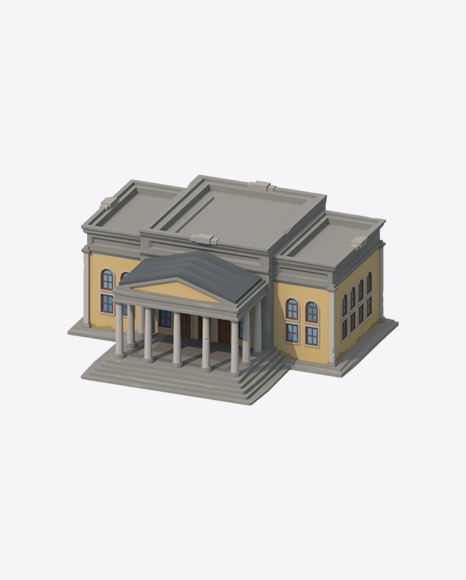 Free Low Poly City Hall