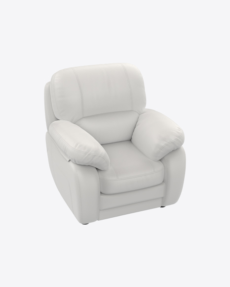 Free White Leather Armchair