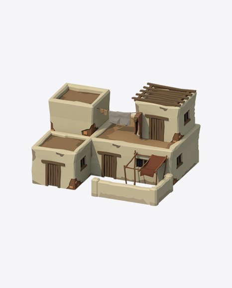 Free Low Poly Ancient House