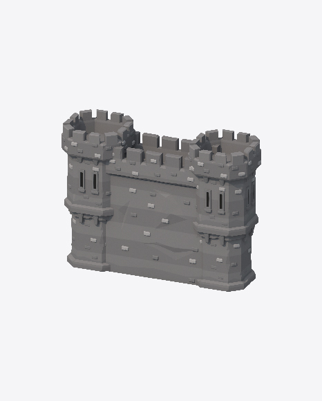 Free Low Poly Castle Wall