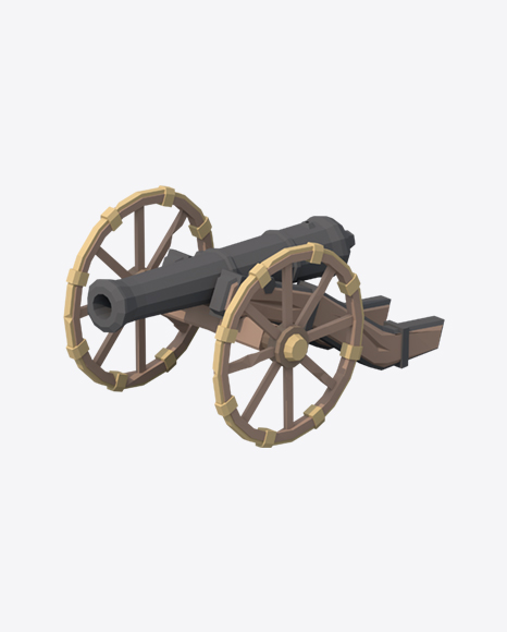 Free Low Poly Cannon