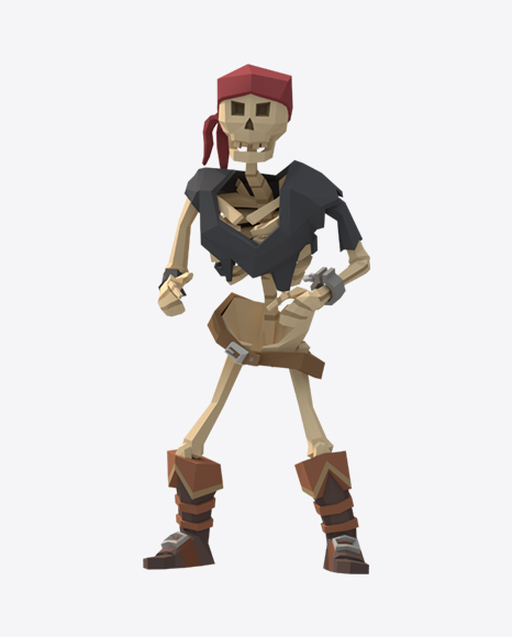 Free Low Poly Skeleton Hitting