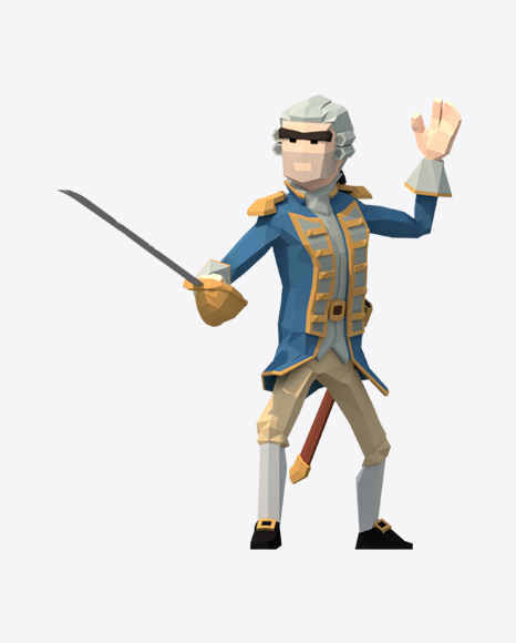 Free Low Poly Governor with Sabre