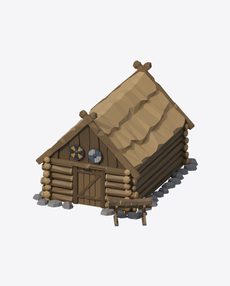 Free Low Poly Log House