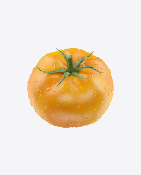 Free Yellow Tomato with Water Drops