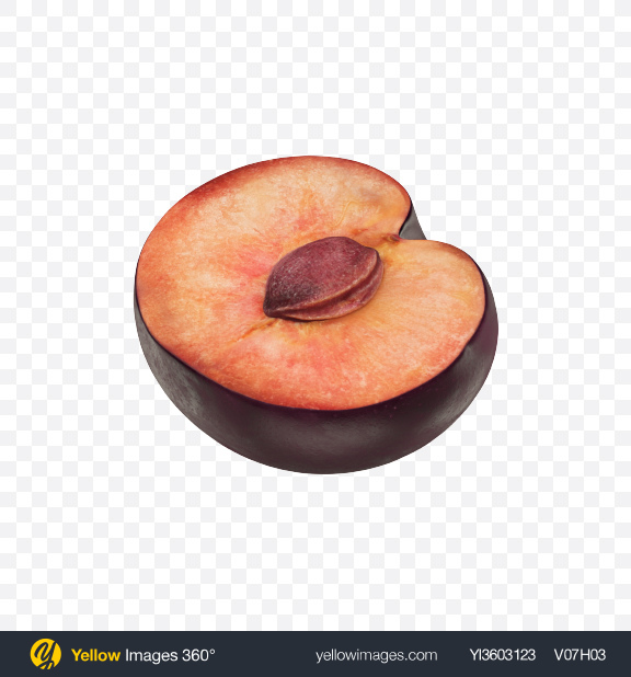 download half of black plum transparent png on yellow images 360 half of black plum transparent png