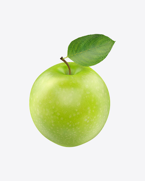 Free Green Apple with Leaf