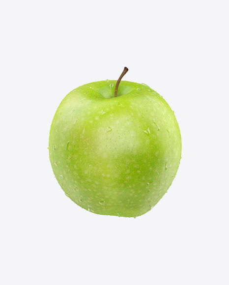 Free Green Apple with Water Drops