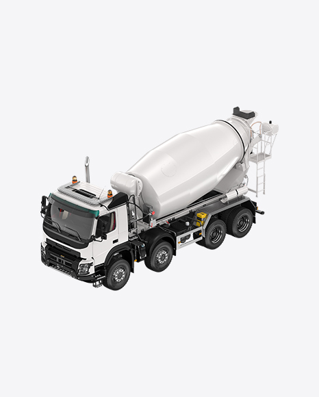 Free White Mixer Truck