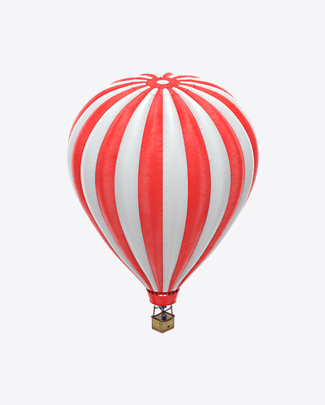 Free Red Striped Hot Air Balloon