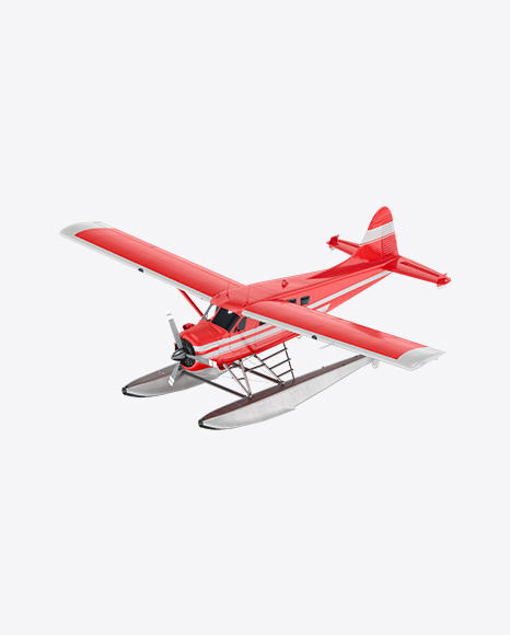 Free Red Seaplane with Stripes