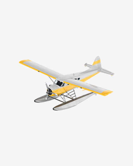 Free White Seaplane with Stripes