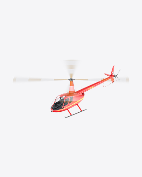 Free Flying Red Light Helicopter