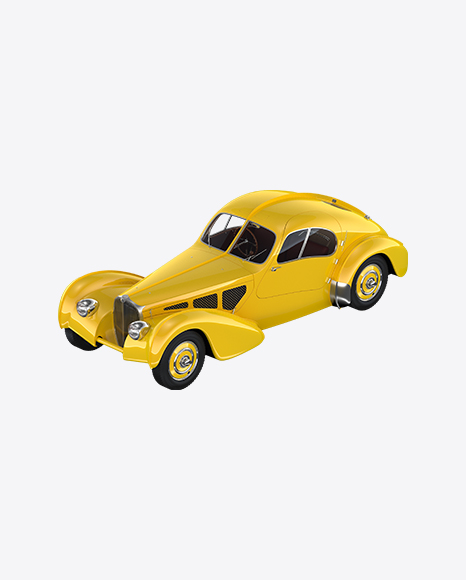 Free Yellow Retro Car