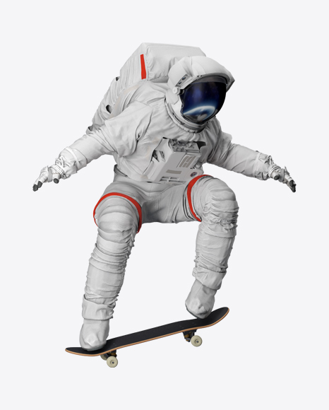 Free Astronaut on Skateboard