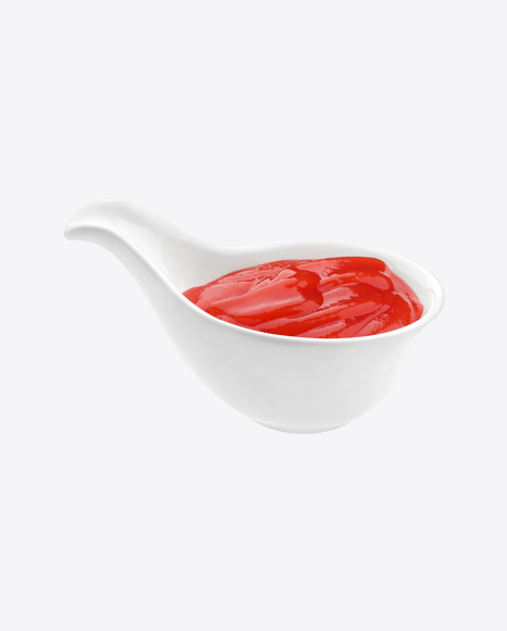 Free Ketchup in White Ceramic Spoon