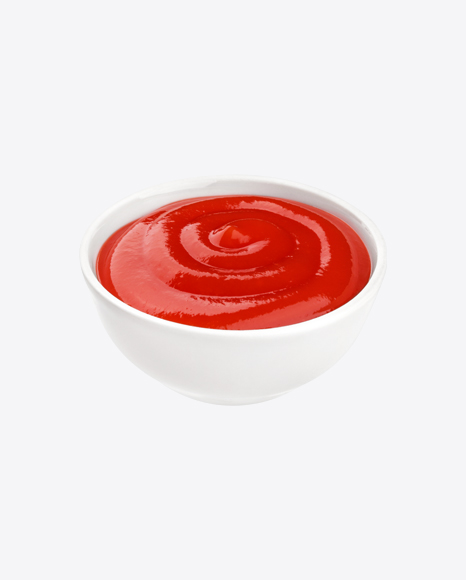 Free Ketchup in Ceramic Bowl