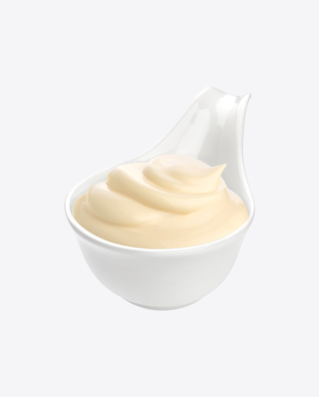 Free Mayonnaise in Ceramic Spoon