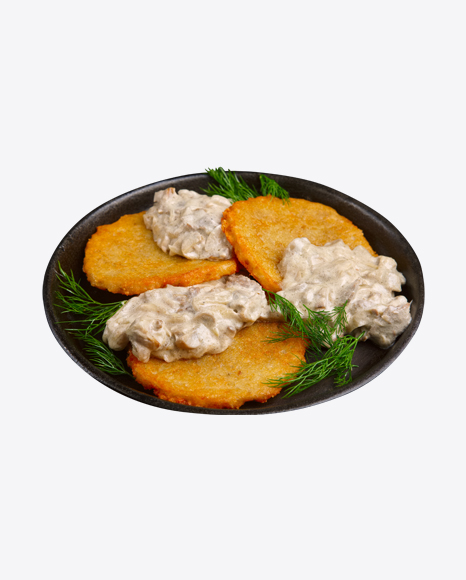 Free Potato Pancakes w/ Mashroom Sauce