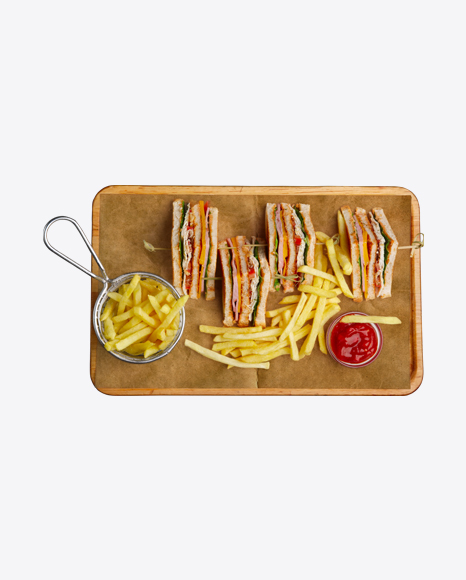 Free Club Sandwiches w/ French Fries & Ketchup
