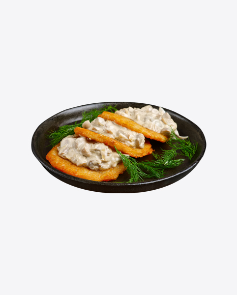 Free Potato Pancakes w/ Mashroom Sauce