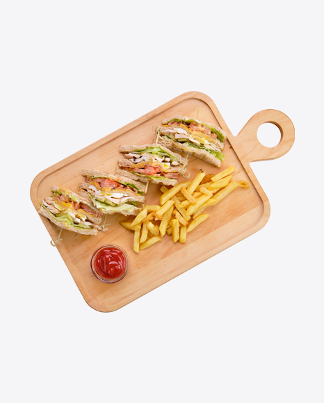 Free Club Sandwiches w/ French Fries & Ketchup