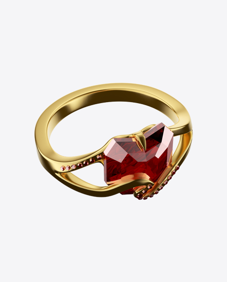 Free Golden Ring with Ruby Stone