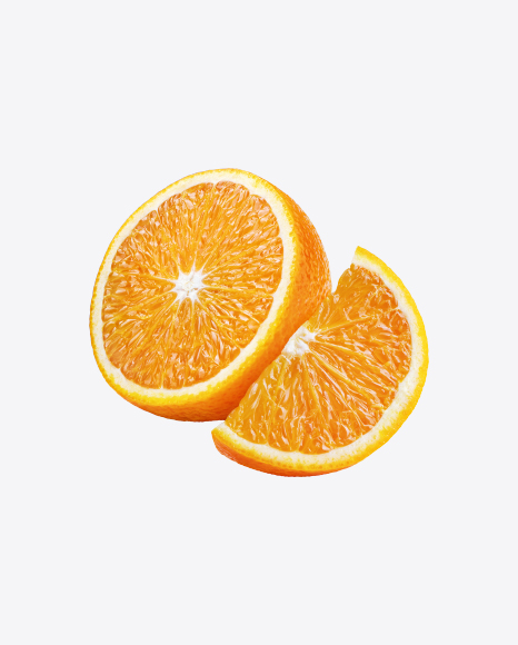 Free Orange Slice with Half