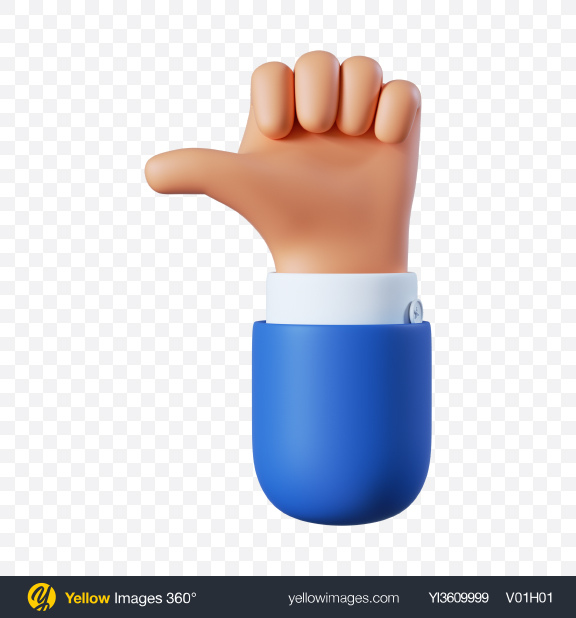 Download Cartoon Hand Thumbs Up Gesture Transparent Png On Yellow Images