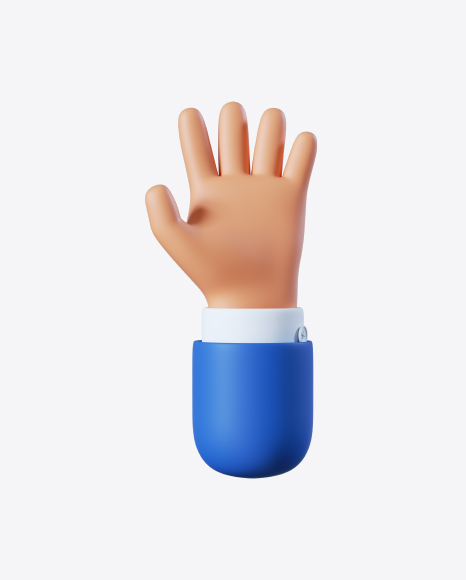 Free Cartoon Open Hand Gesture