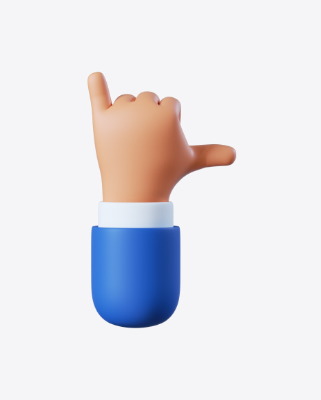 Free Cartoon Hand Rock On Gesture