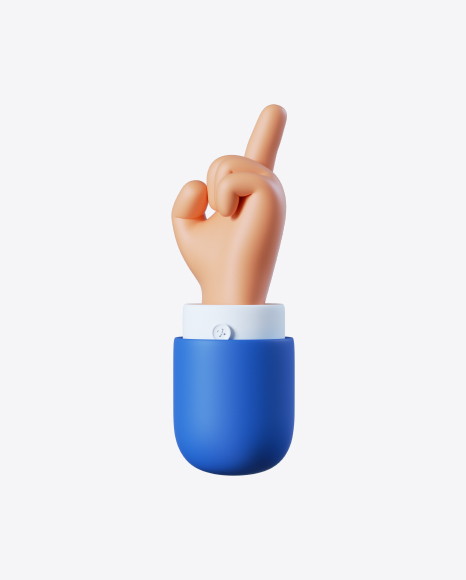 Free Cartoon Hand Attention Gesture