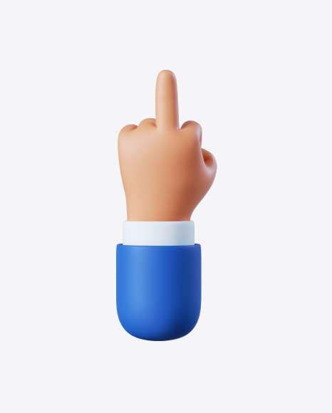 Free Cartoon Hand Middle Finger Gesture