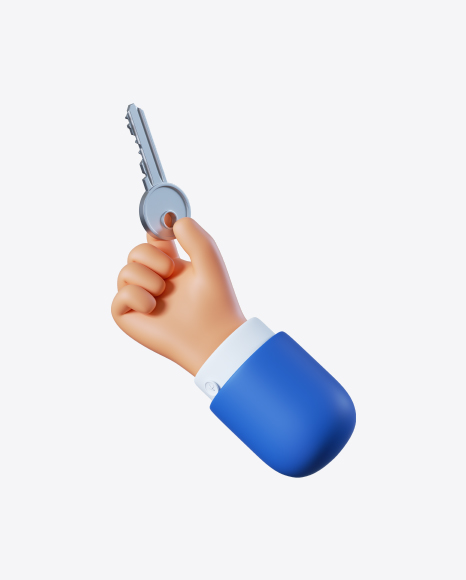 Free Cartoon Hand with Key