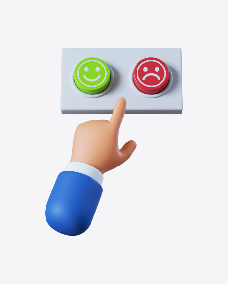 Free Cartoon Hand with Two Buttons